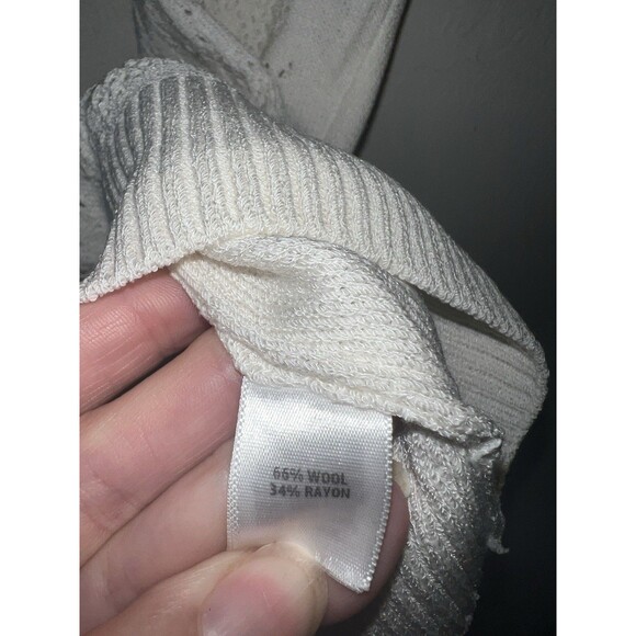 St John Santana Top Womens M Knit Top Perforated Tank Shell Ivory Vintage *READ - Picture 5 of 10